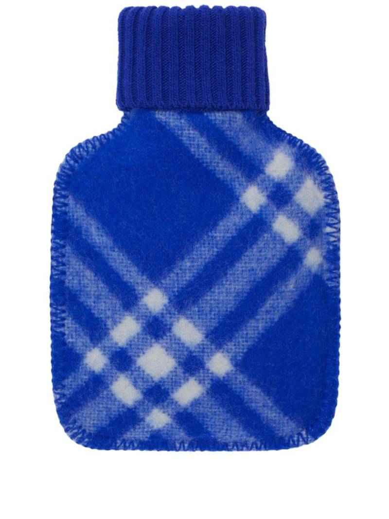 Burberry plaid-check wool hot water bottle - Blue von Burberry