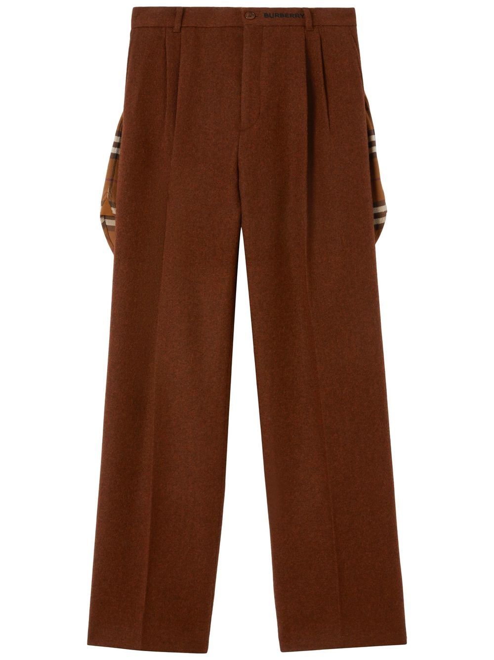 Burberry pleated wide-leg trousers - Red von Burberry