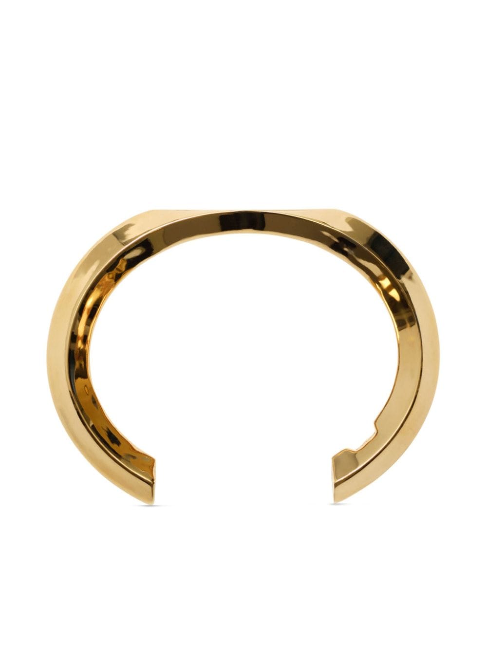 Burberry polished-finish hollow cuff - Gold von Burberry