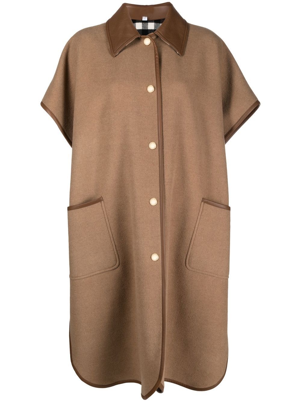 Burberry press-stud cape - Brown von Burberry