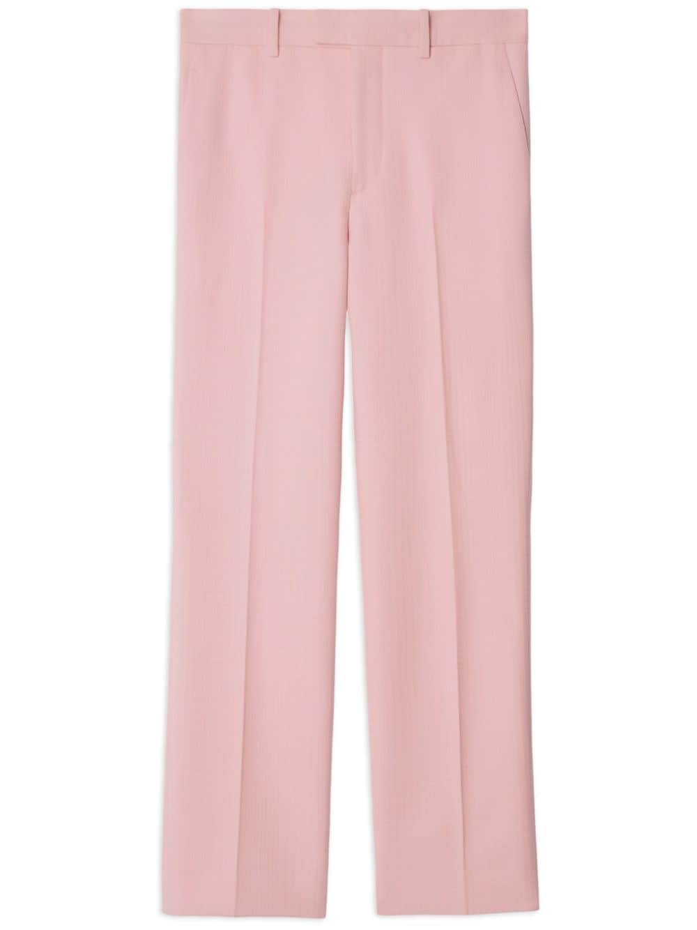 Burberry pressed-crease wool tailored trousers - Pink von Burberry