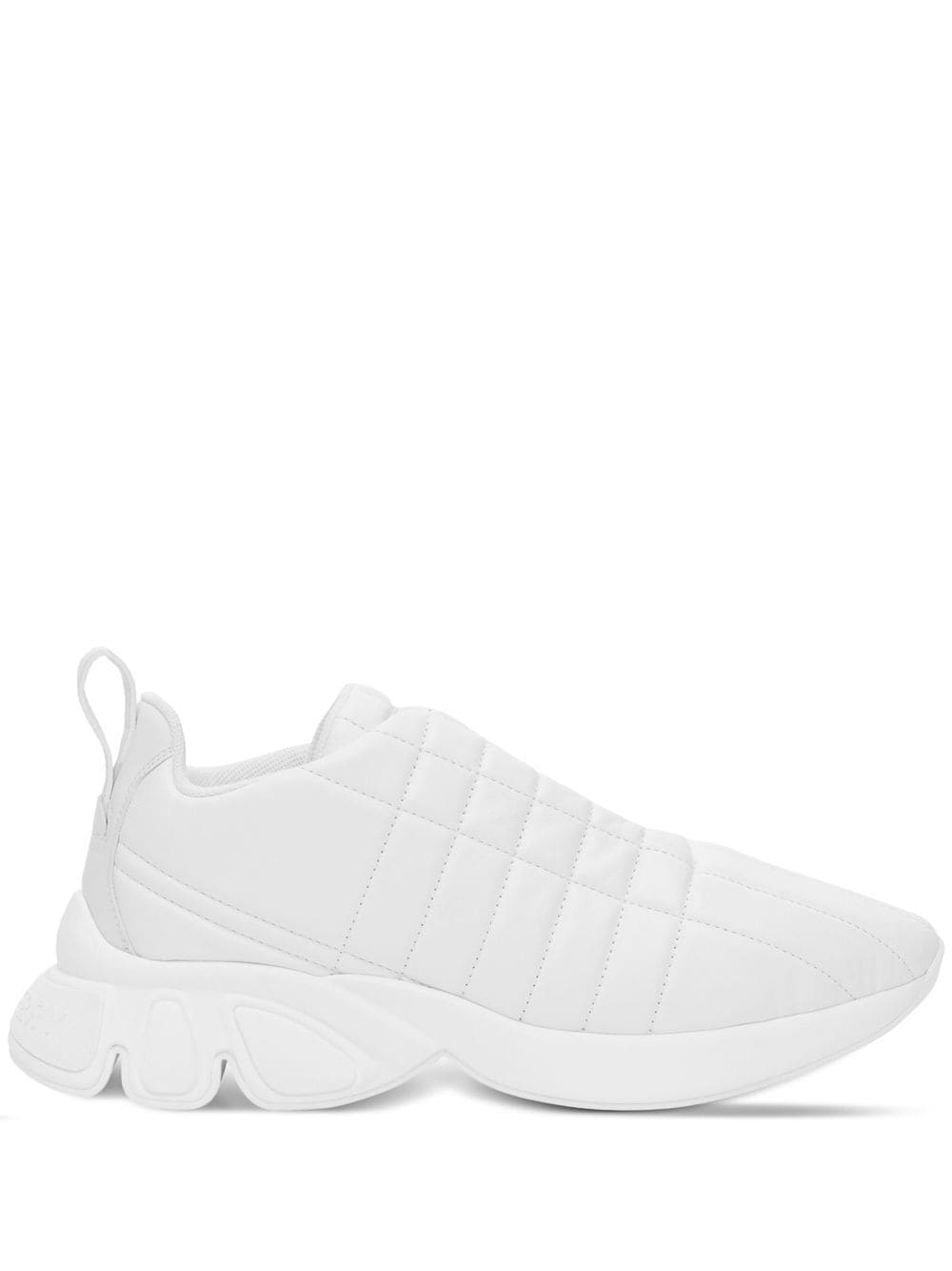 Burberry quilted lace-up sneakers - White von Burberry