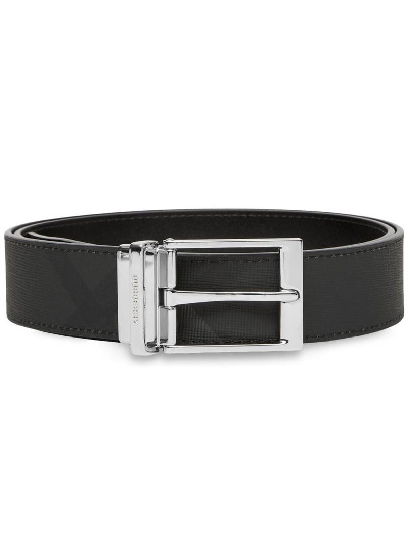 Burberry reversible check leather belt - Grey von Burberry