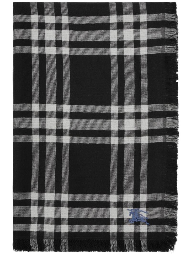 Burberry reversible check-pattern scarf - Black von Burberry