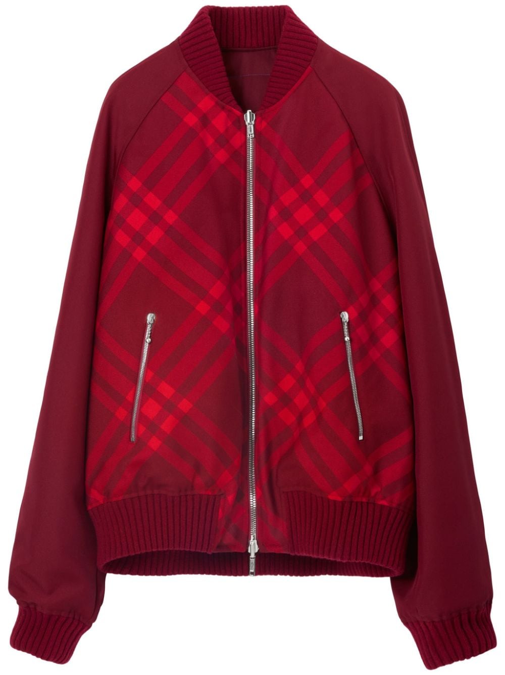 Burberry reversible check-print bomber jacket - Red von Burberry