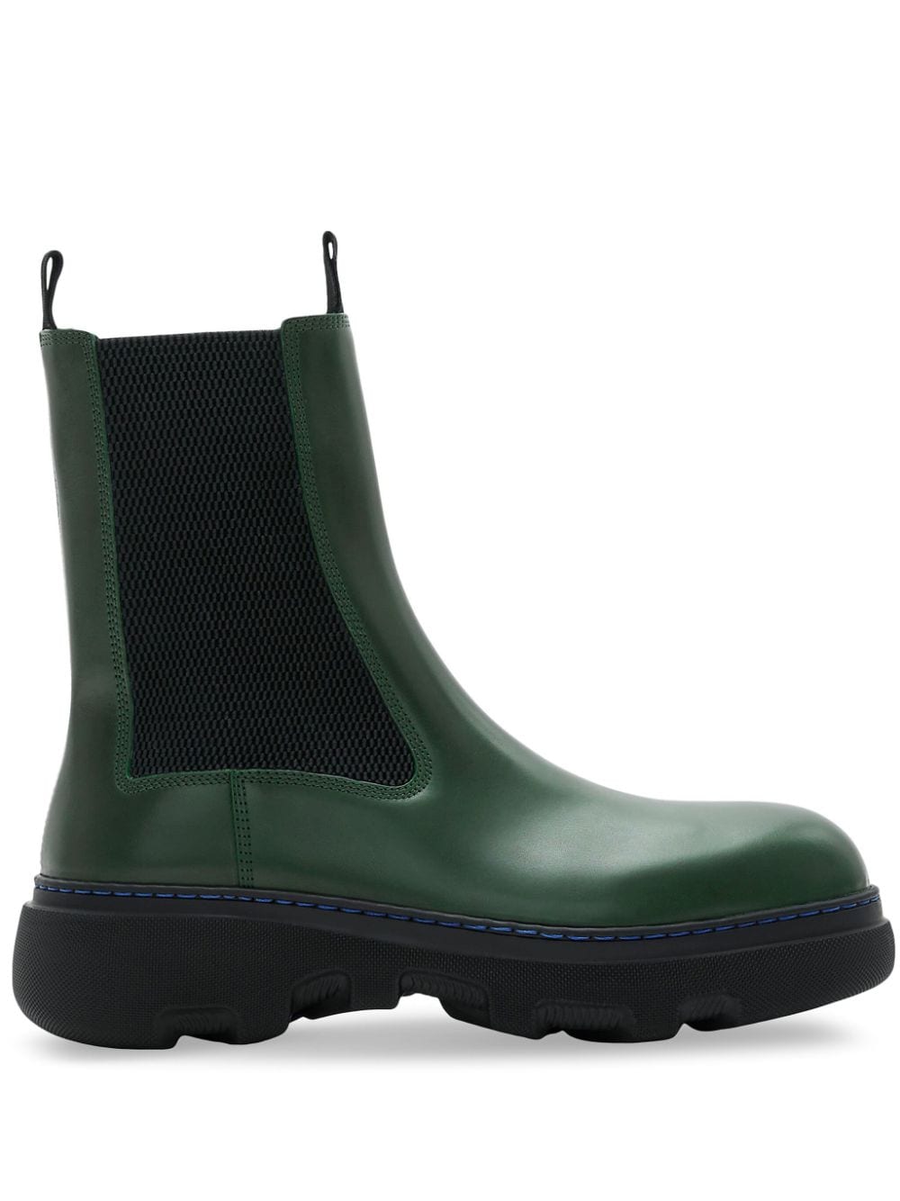 Burberry round-toe leather boots - Green von Burberry