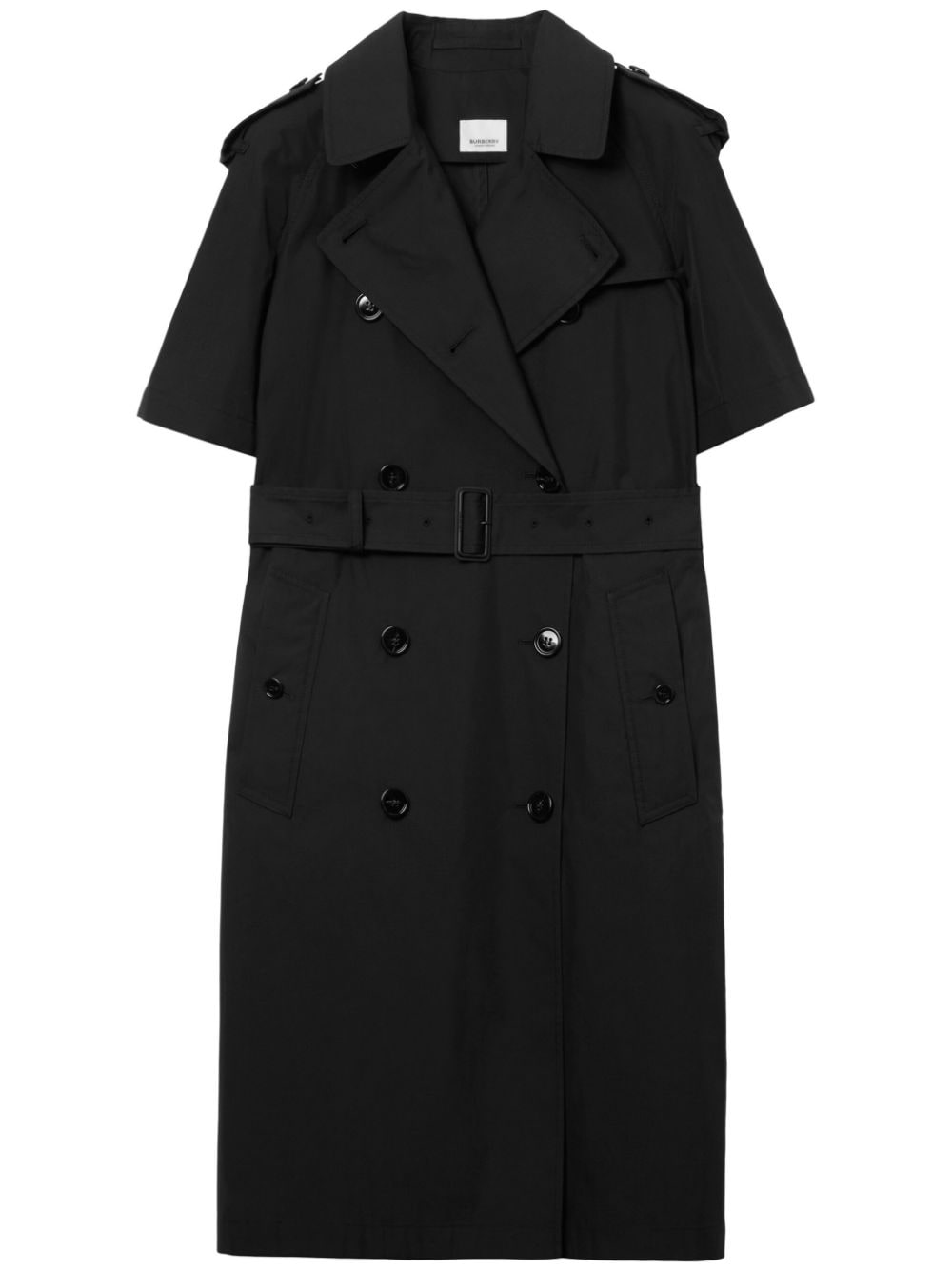 Burberry short-sleeved belted trenchcoat dress - Black von Burberry