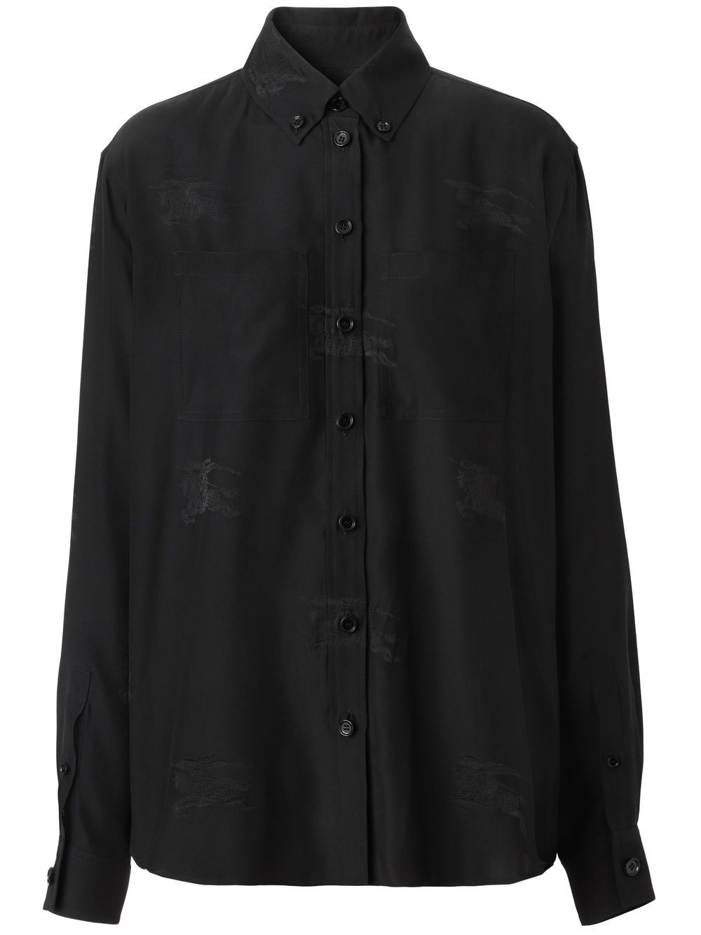 Burberry silk EKD pattern shirt - Black von Burberry