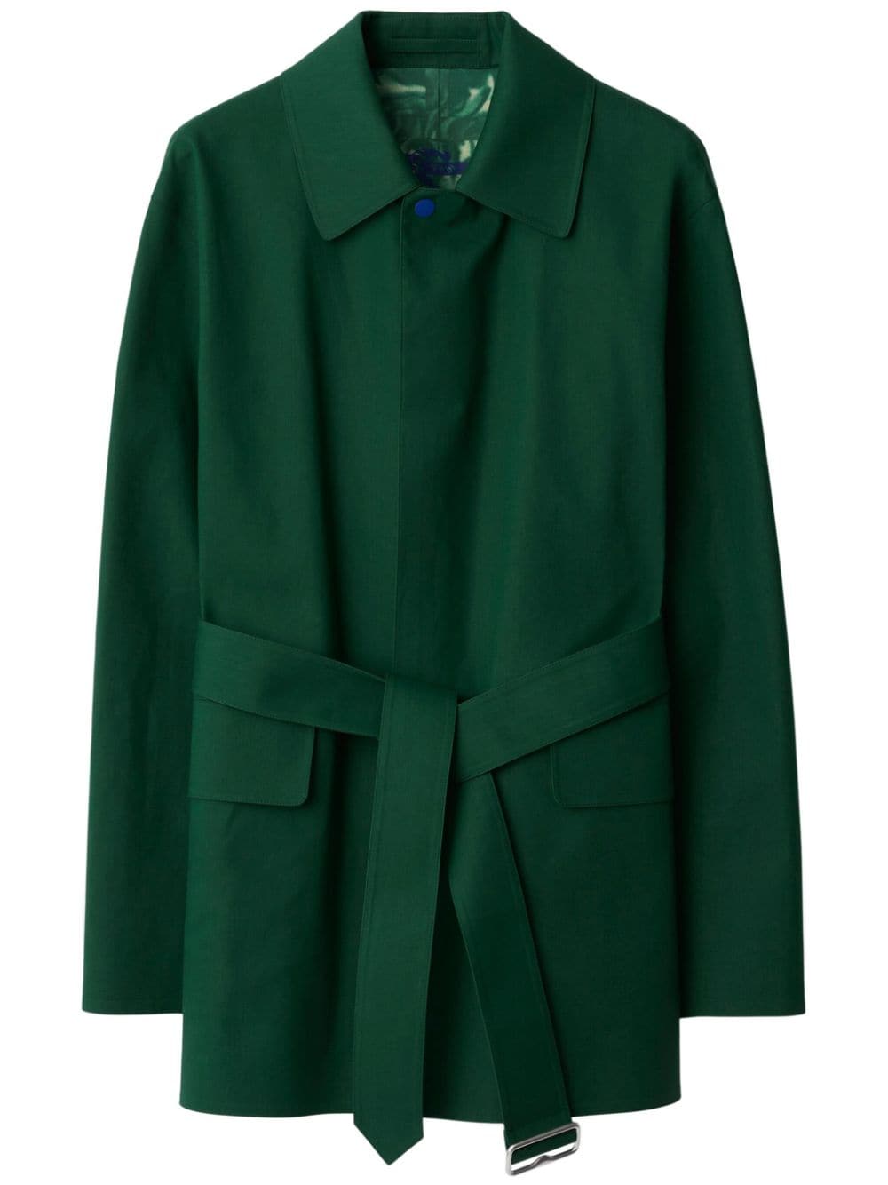 Burberry single-breasted cotton coat - Green von Burberry