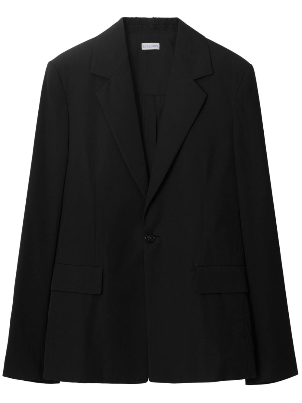 Burberry single-breasted wool blazer - Black von Burberry