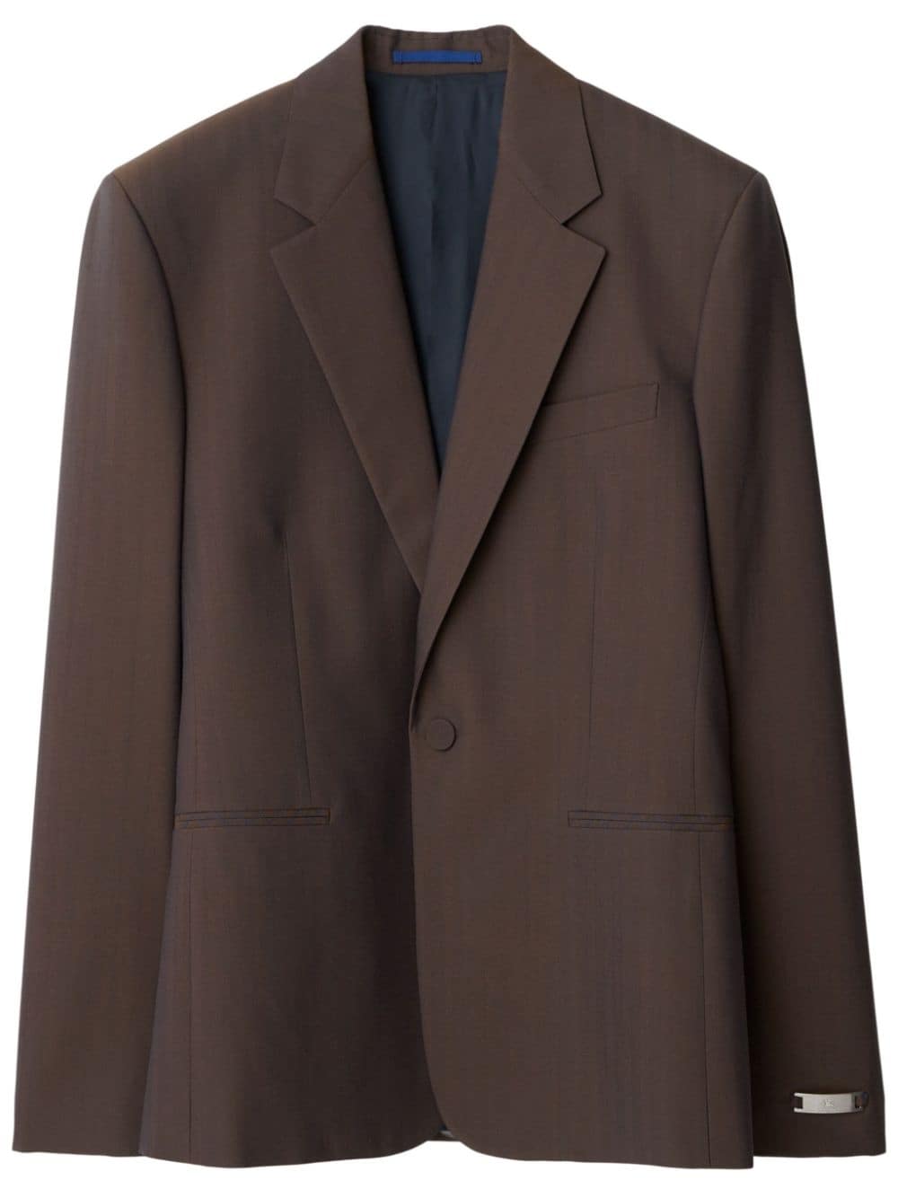 Burberry single-breasted wool blazer - Brown von Burberry