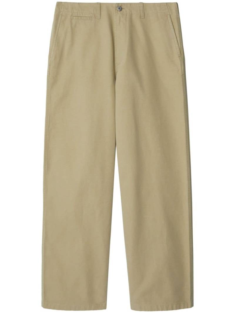 Burberry straight-leg cotton chinos - Neutrals von Burberry