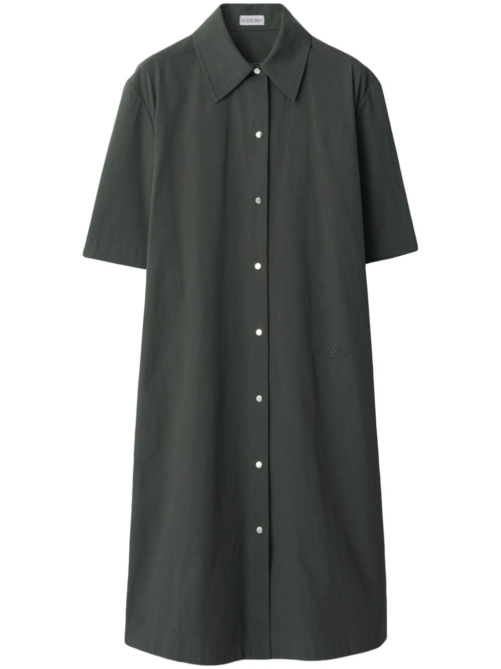 Burberry straight-point collar cotton-blend dress - Green von Burberry