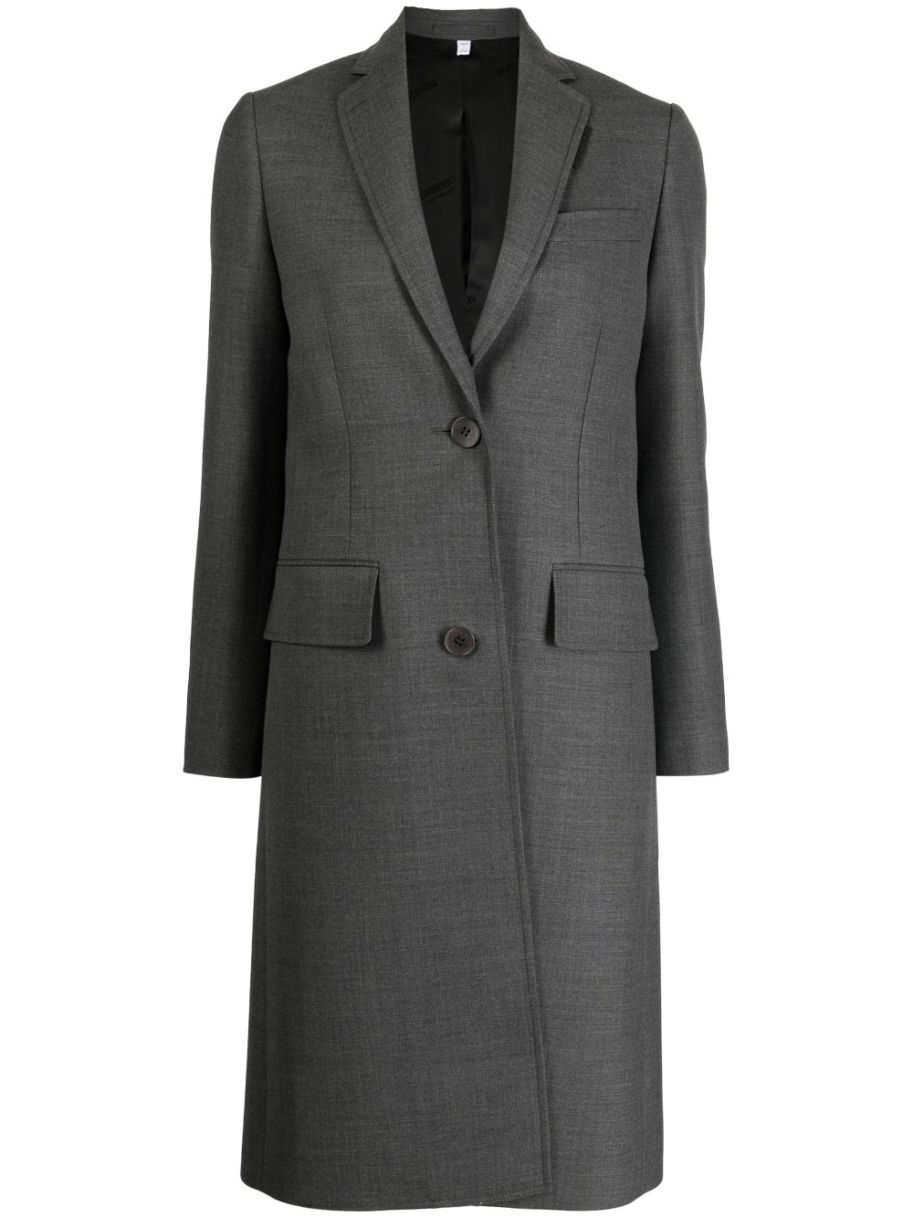 Burberry tailored single-breasted coat - Grey von Burberry