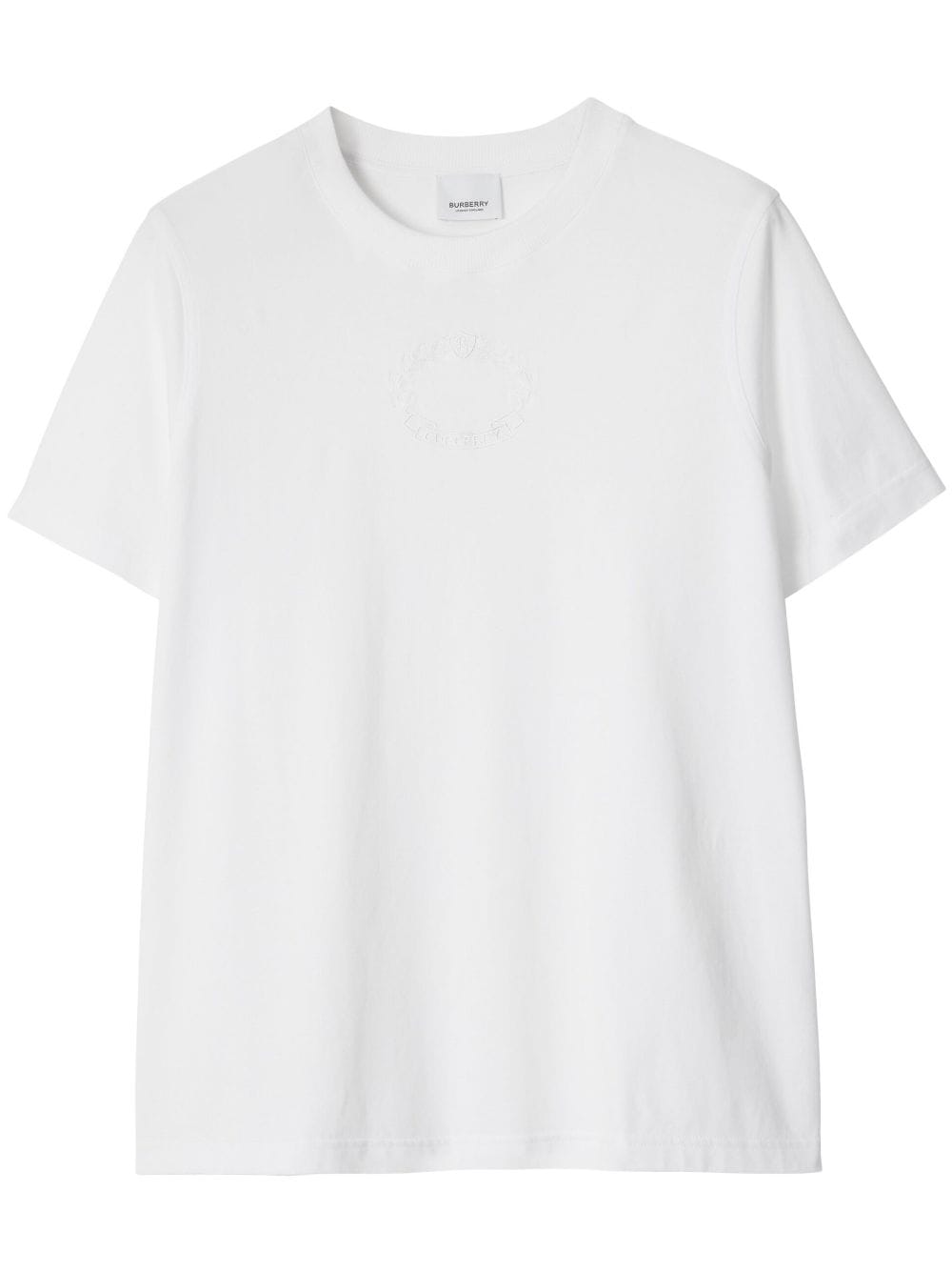 Burberry tonal embroidered-logo T-shirt - White von Burberry