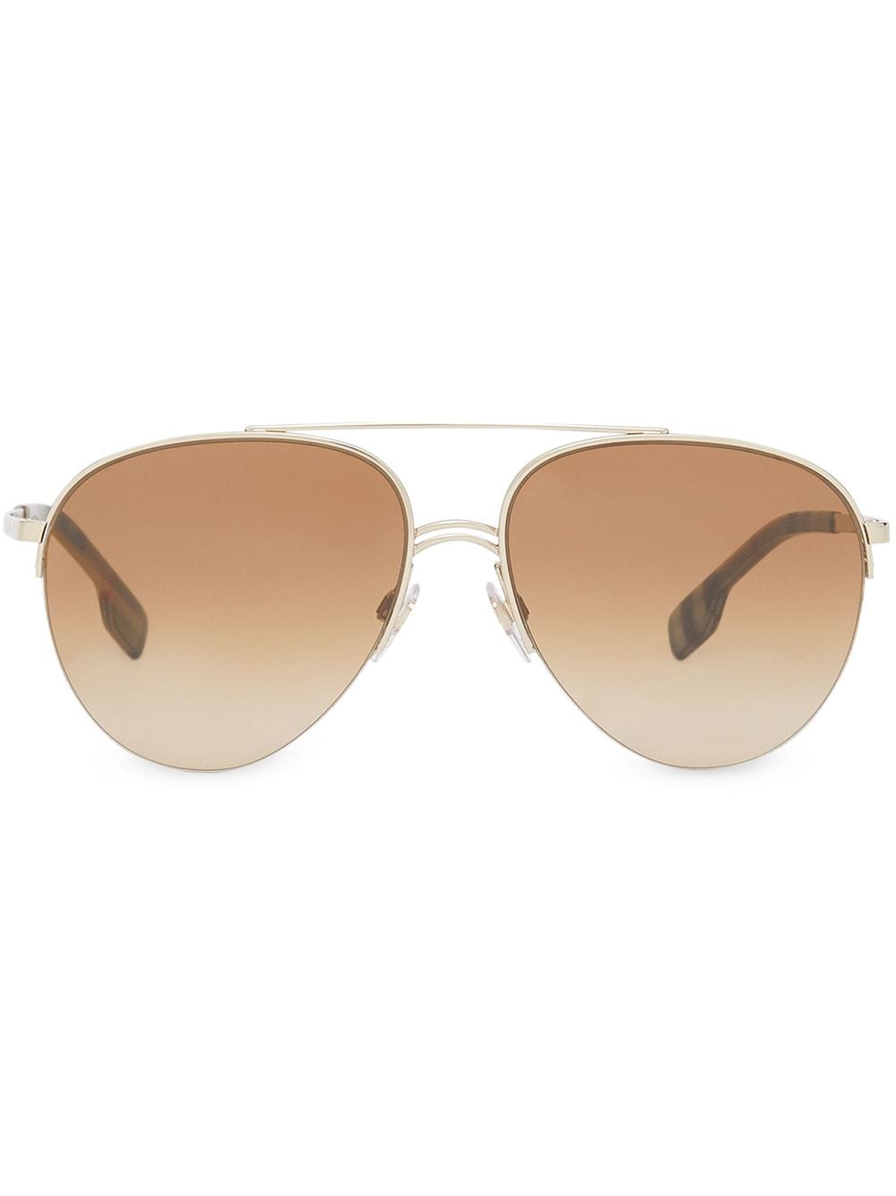 Burberry top bar aviator-style sunglasses - Brown von Burberry