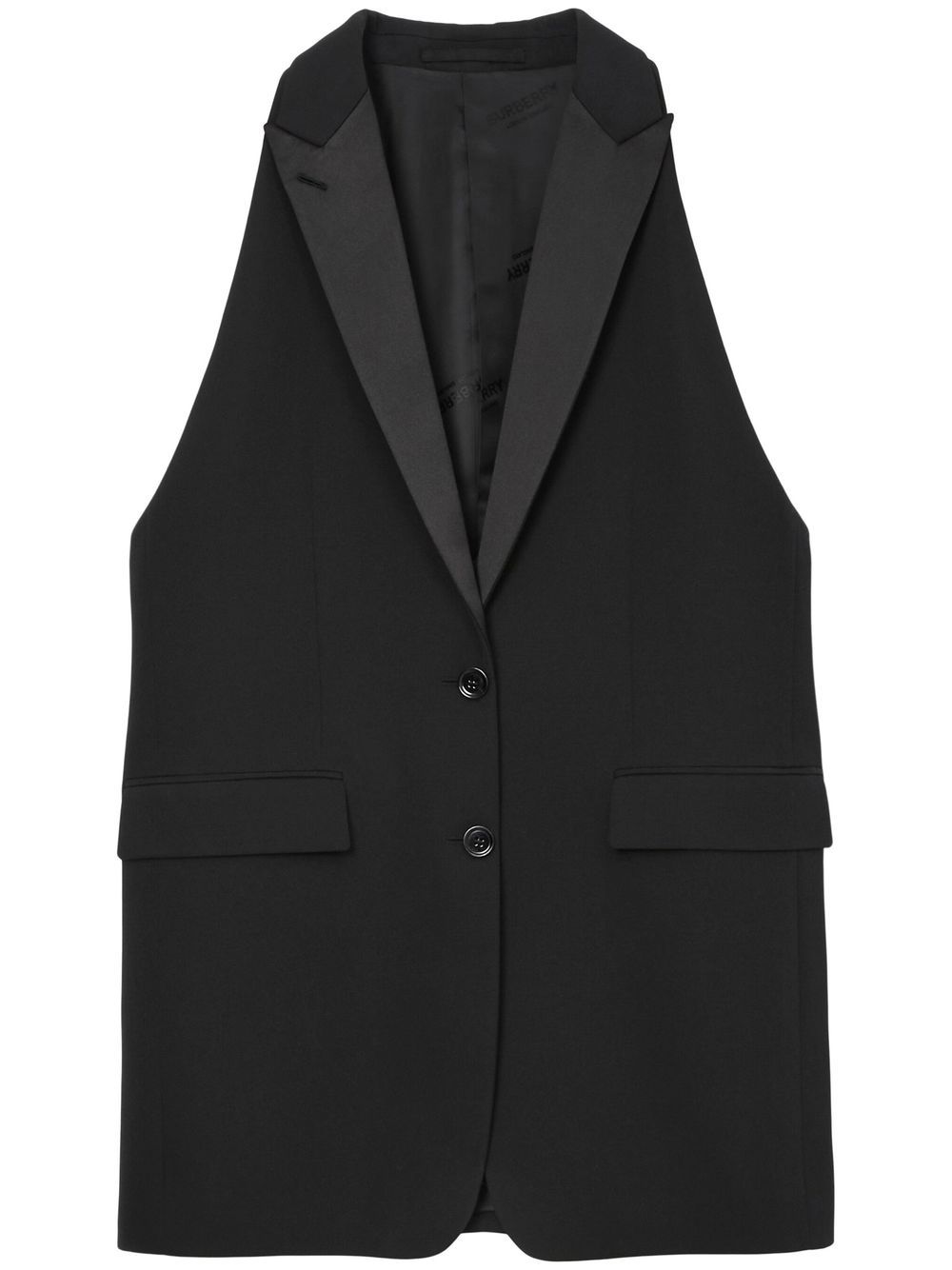 Burberry wool tailored blazer vest - Black von Burberry