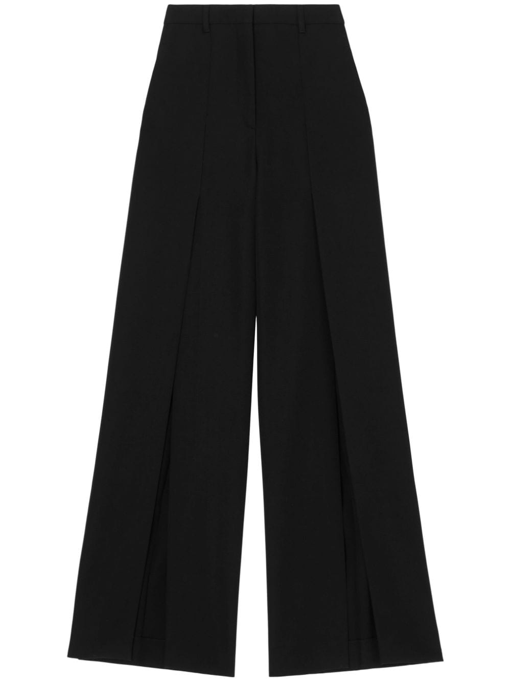 Burberry wool wide-leg trousers - Black von Burberry