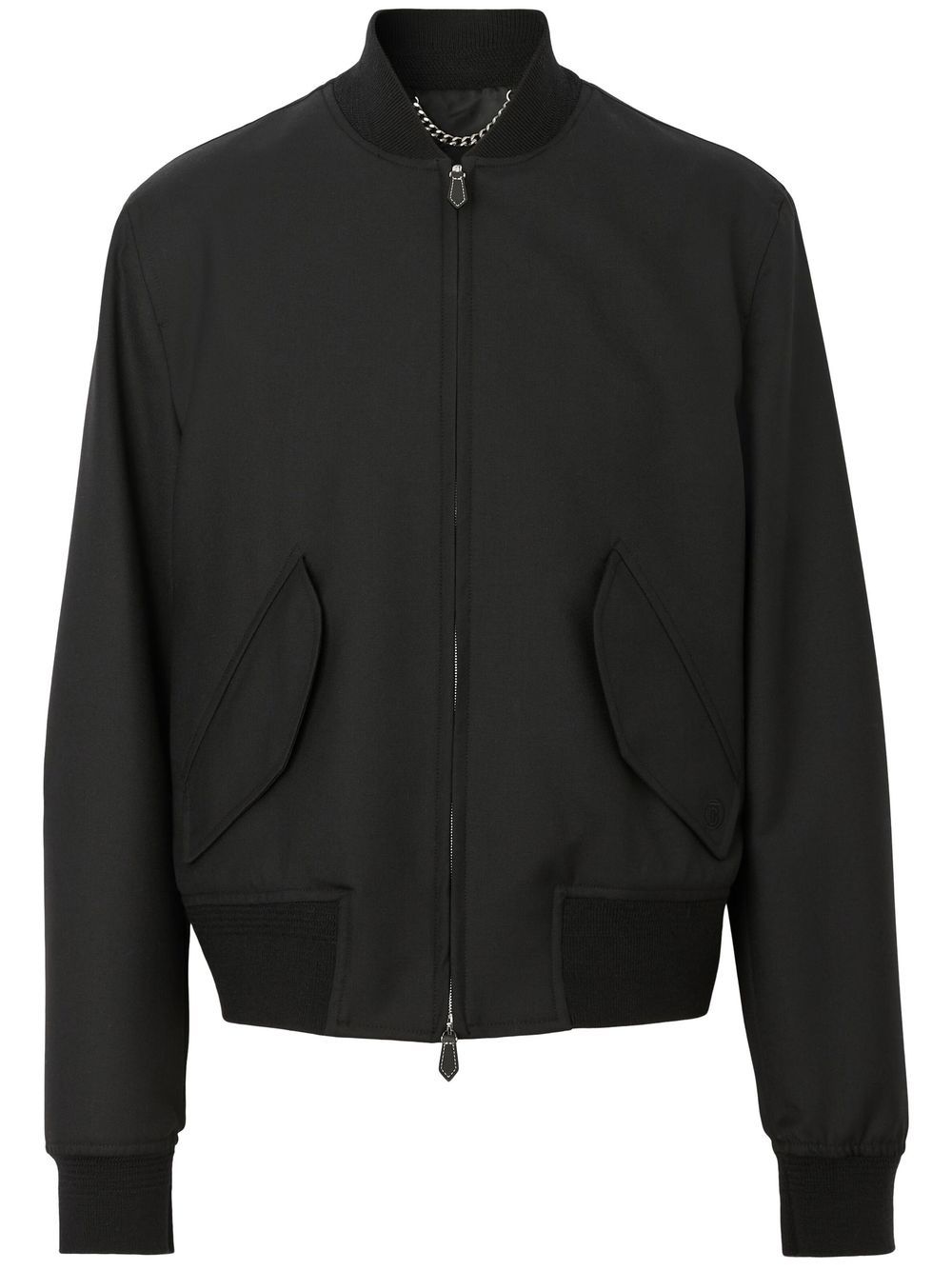 Burberry zip-up wool jacket - Black von Burberry