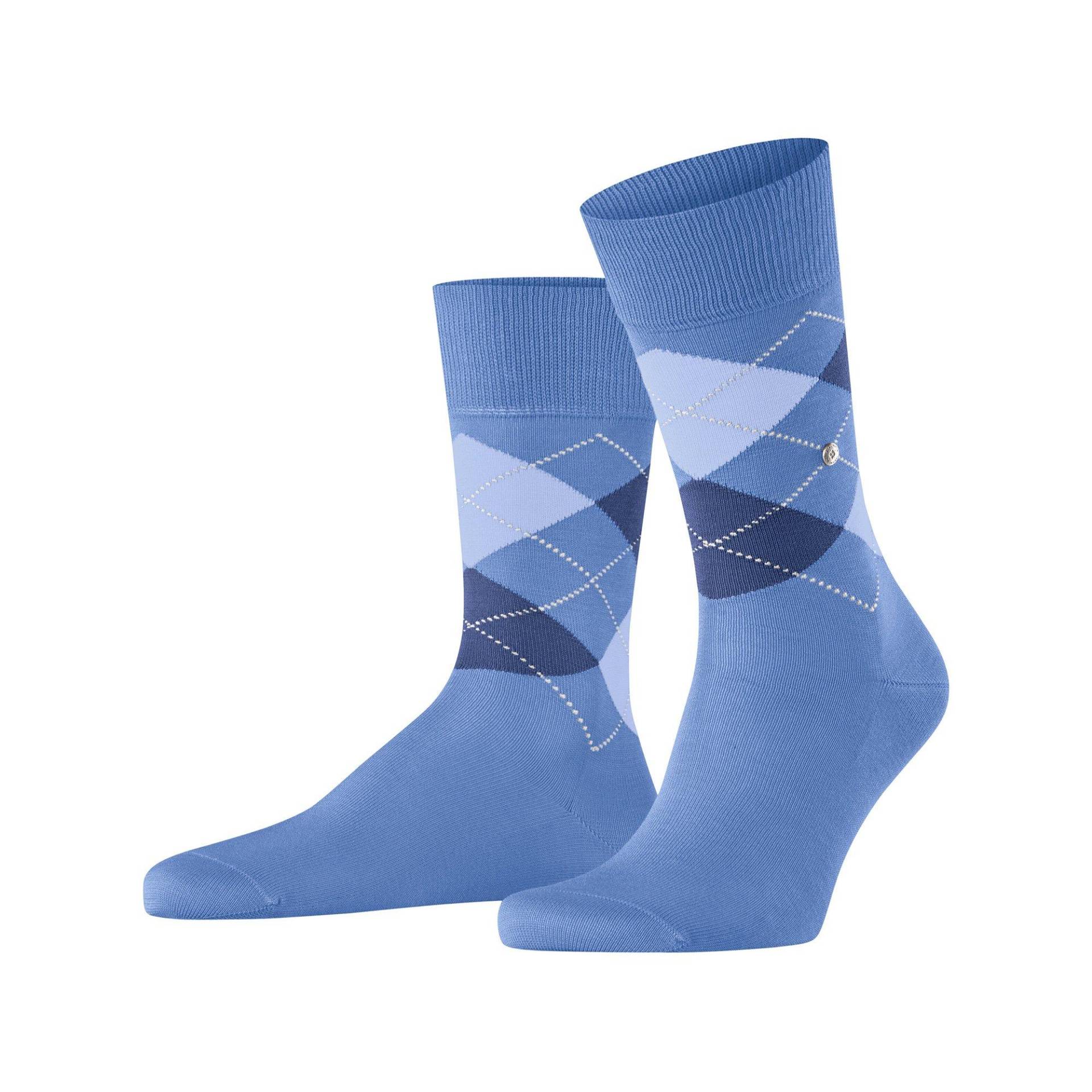 Wadenlange Socken Herren Türkisblau 40-46 von Burlington