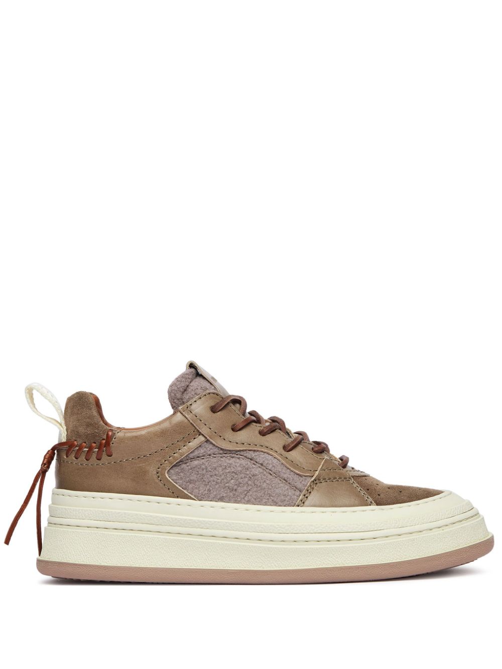 Buttero panelled lace-up sneakers - Neutrals von Buttero