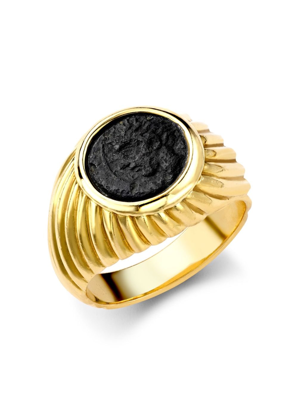 Bvlgari 1970s Monete 18kt yellow gold ring - Black von Bvlgari