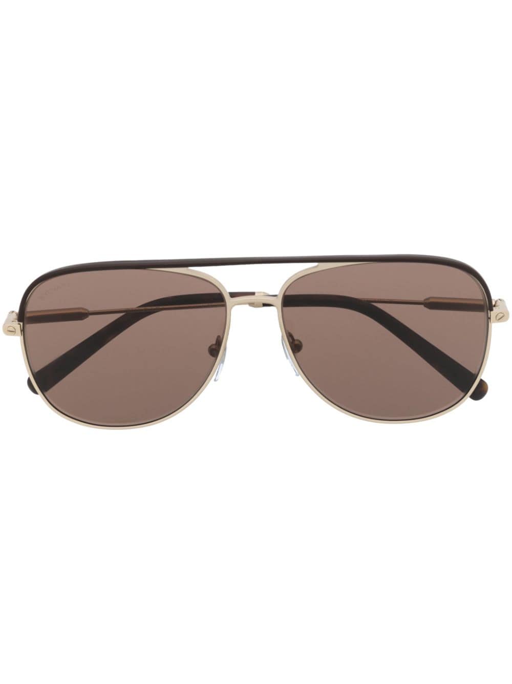 Bvlgari round-frame straight-arm sunglasses - Brown von Bvlgari