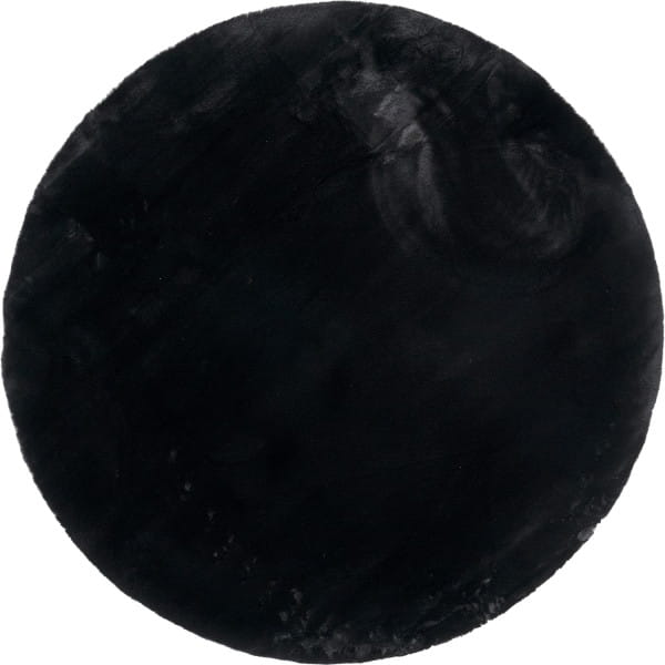 Teppich Zena round schwarz von By-Boo
