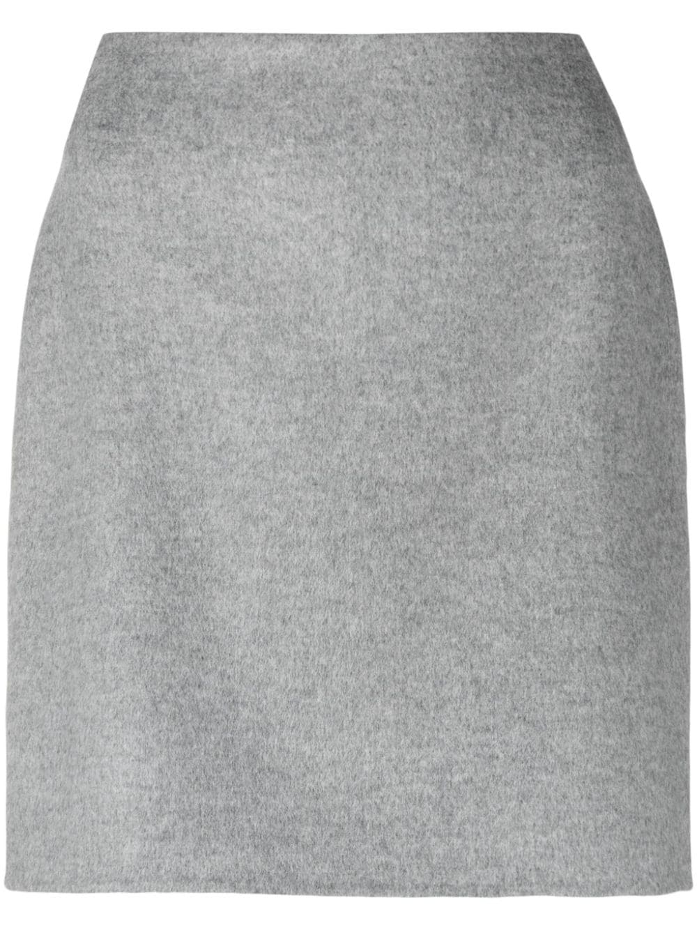 By Malene Birger Chambray wool mini skirt - Grey von By Malene Birger