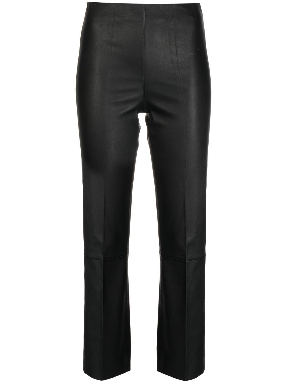 By Malene Birger Florentina cropped leather trousers - Black von By Malene Birger