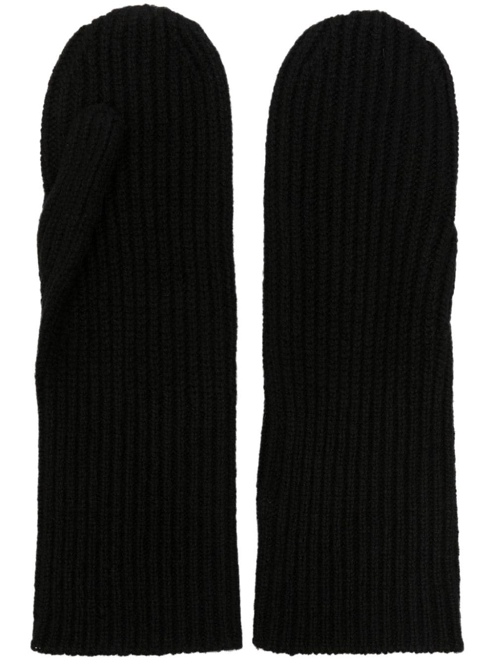 By Malene Birger fisherman's-knit wool blend gloves - Black von By Malene Birger