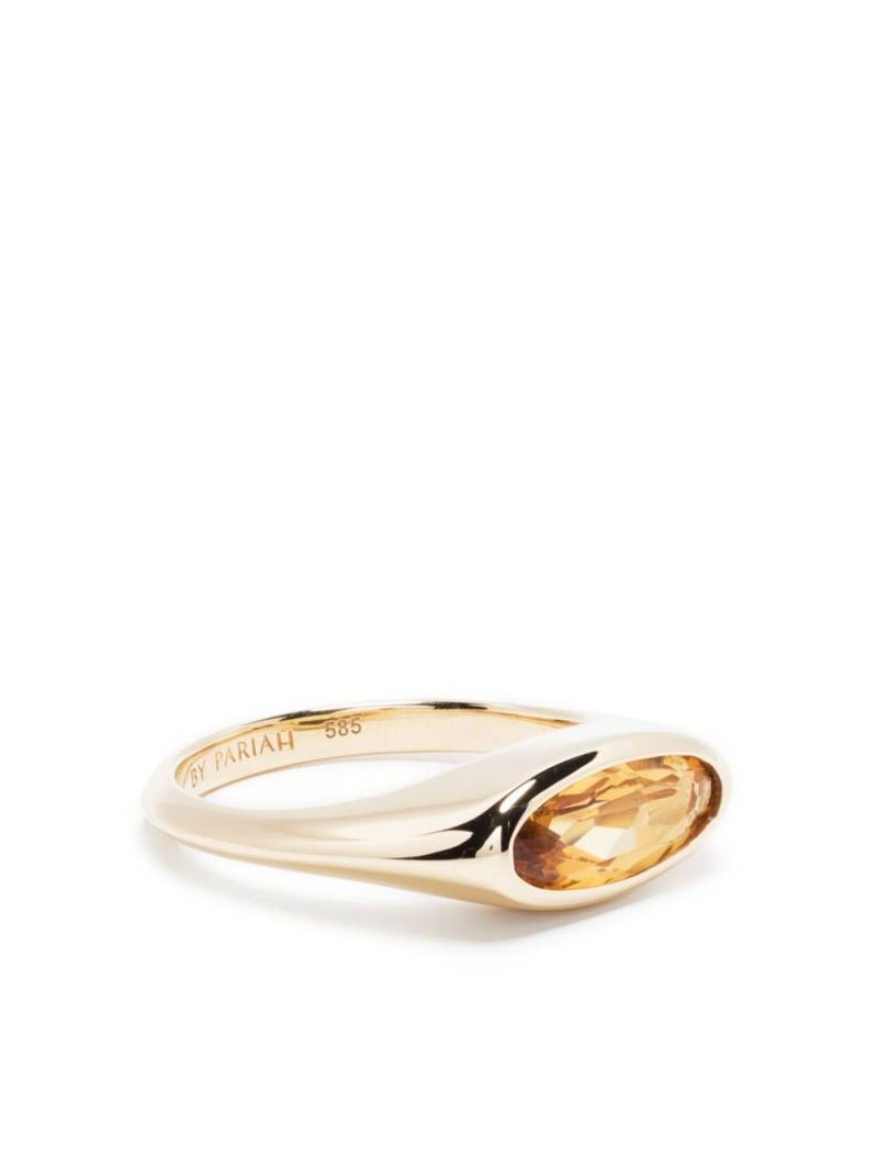 By Pariah Orbit gemstone-embellished ring - Gold von By Pariah