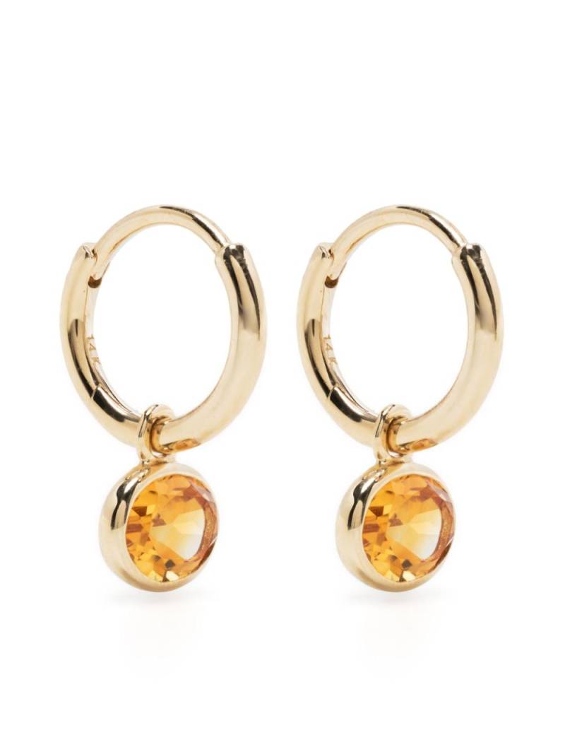 By Pariah The Orbit Citrine gemstone-embellished hoops - Gold von By Pariah