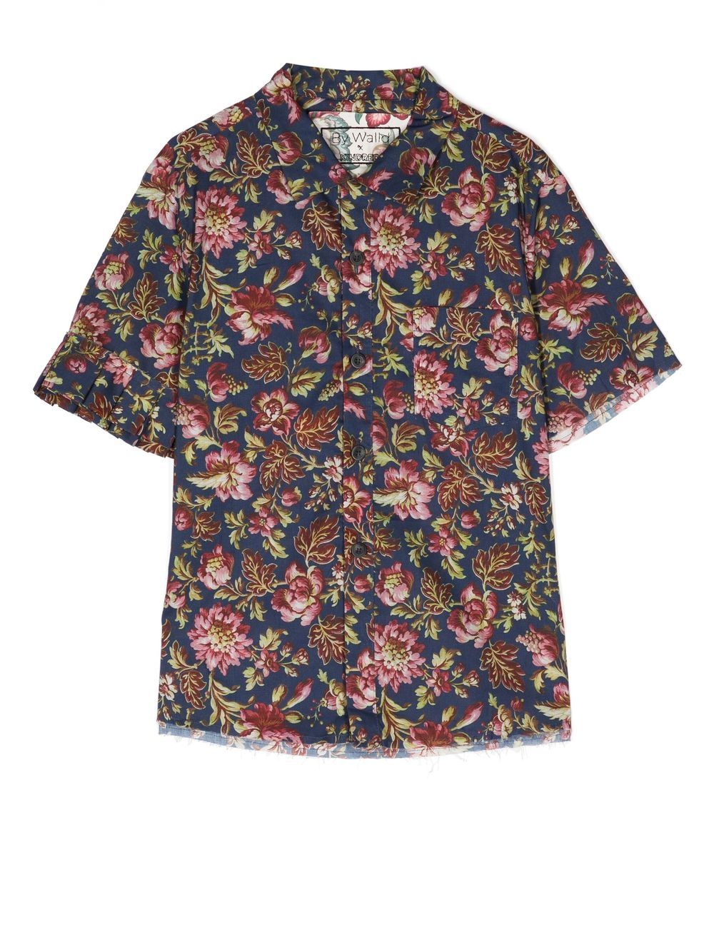 By Walid x Kindred floral-print short-sleeve shirt - Blue von By Walid