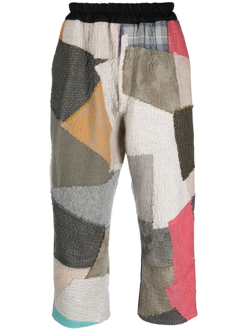 By Walid cropped patchwork trousers - Neutrals von By Walid
