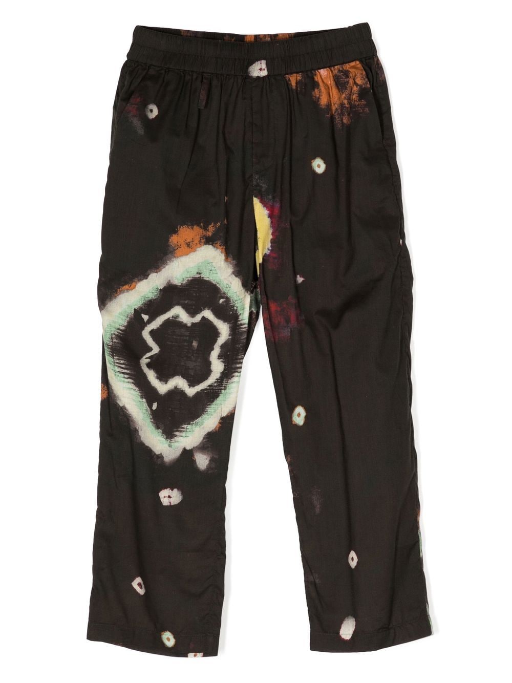 By Walid x Kindred graphic-print detail trousers - Black von By Walid