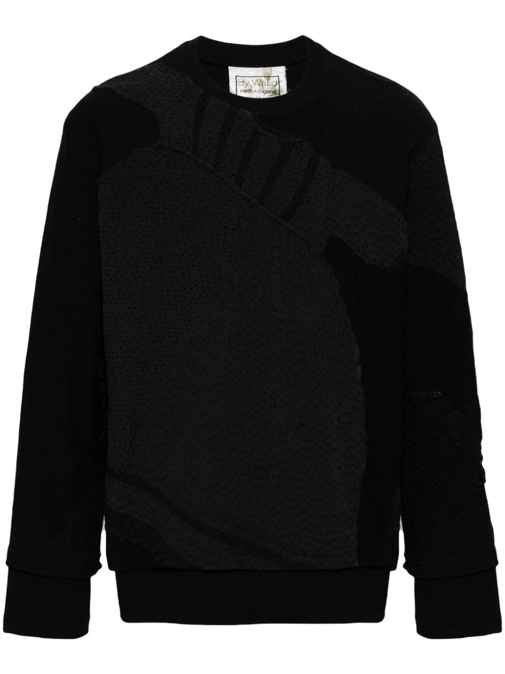 By Walid panelled cotton sweatshirt - Black von By Walid