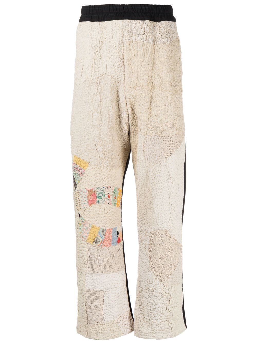 By Walid patchwork design trousers - Neutrals von By Walid