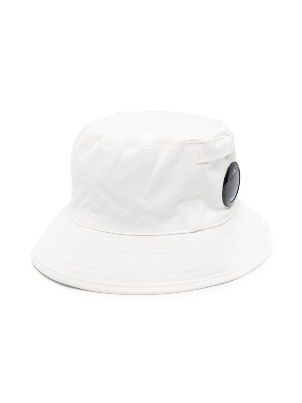 C.P. Company Kids Lens-detailed cotton bucket hat - White von C.P. Company Kids