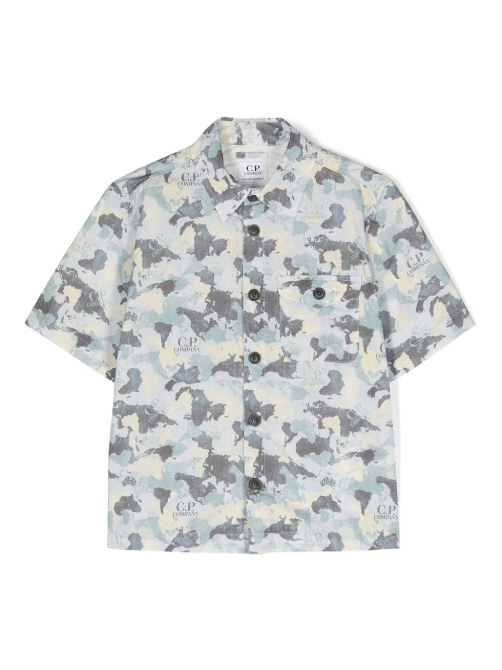 C.P. Company Kids Mundi Map-print shirt - Blue von C.P. Company Kids