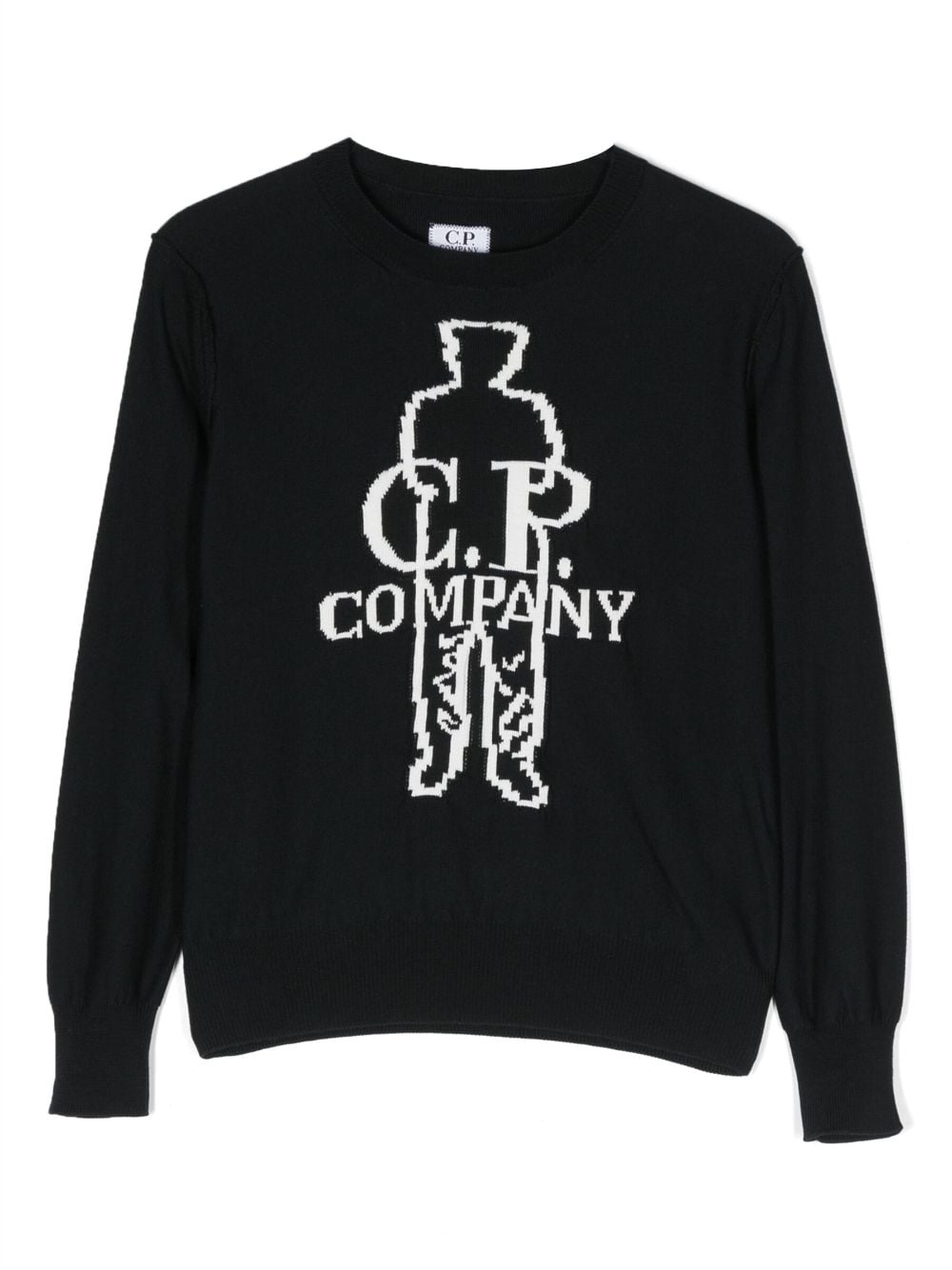 C.P. Company Kids embroidered-logo jumper - Blue von C.P. Company Kids