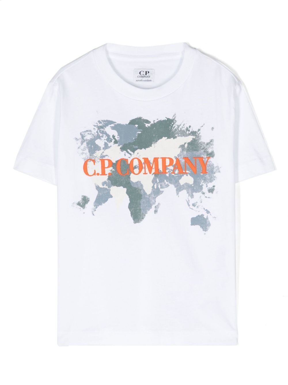 C.P. Company Kids logo-embroidered cotton T-shirt - White von C.P. Company Kids