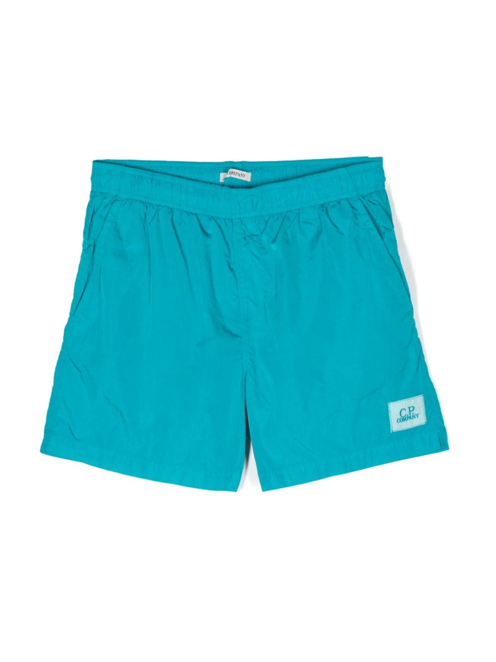 C.P. Company Kids logo-patch stretch swim shorts - Blue von C.P. Company Kids