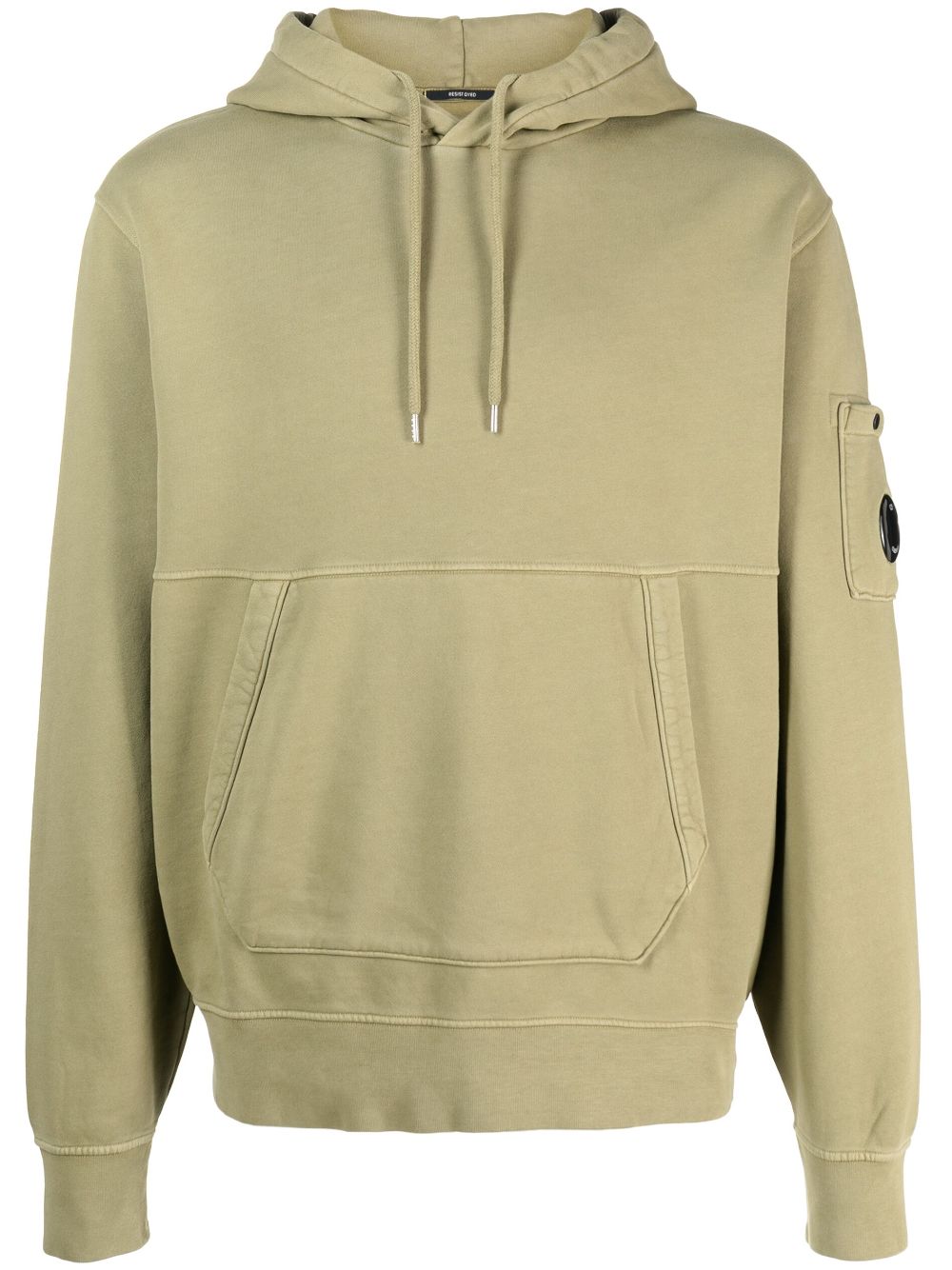 C.P. Company Diagonal Lens-detail fleece hoodie - Green von C.P. Company