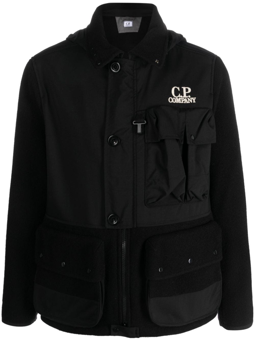 C.P. Company Duffel Mixed Goggle hooded jacket - Black von C.P. Company