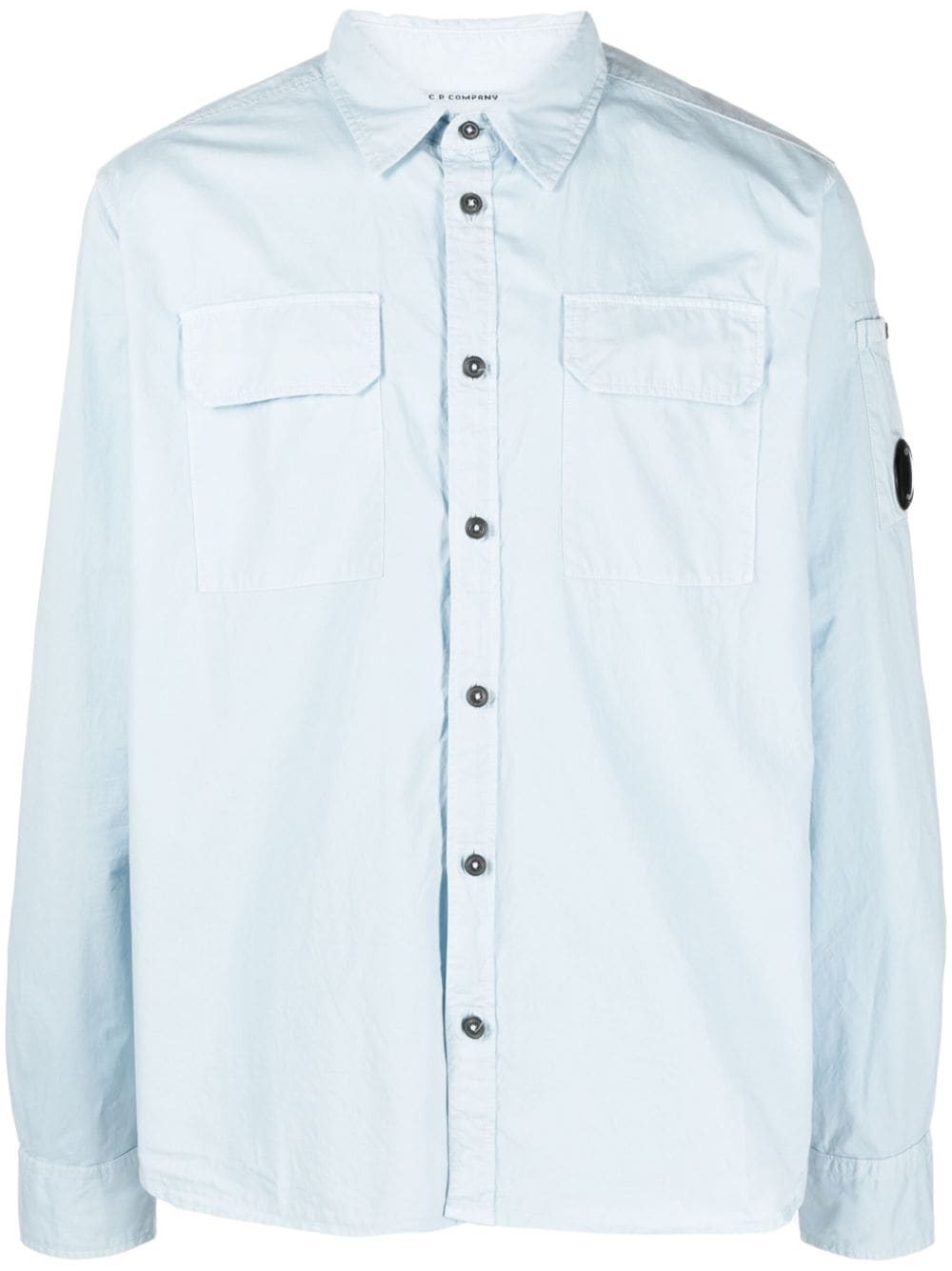 C.P. Company Gabardine-weave lens-detail shirt - Blue von C.P. Company