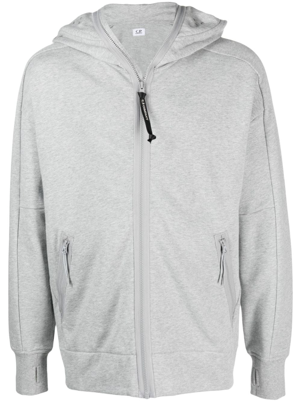 C.P. Company Goggles-detail jersey-fleece hoodie - Grey von C.P. Company