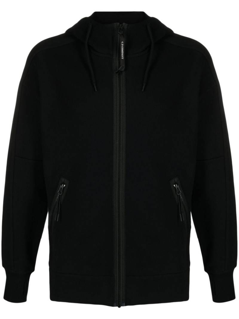 C.P. Company Goggles-detail zipped-up hoodie - Black von C.P. Company