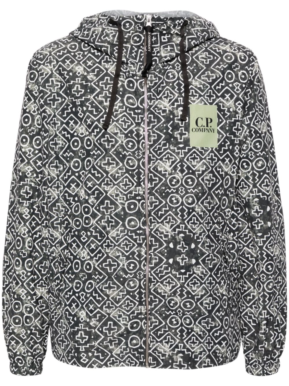 C.P. Company Inca-print hooded jacket - Green von C.P. Company