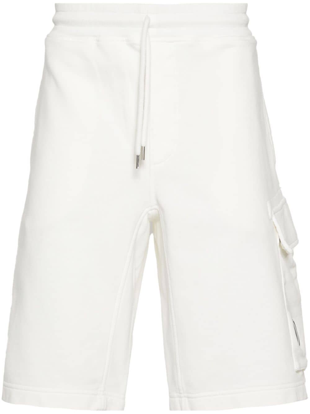 C.P. Company Lens-detail cotton bermuda shorts - White von C.P. Company
